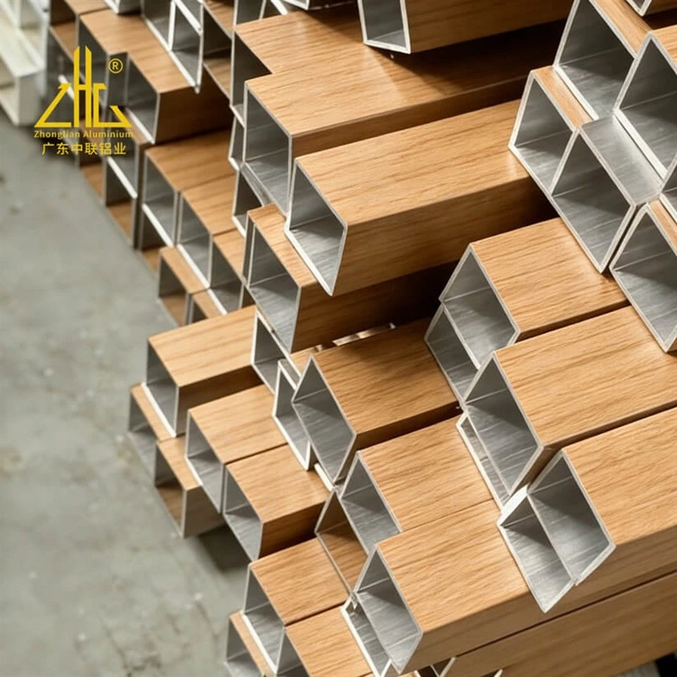 Anti-Fading Outdoor Wood Grain Aluminum Profiles (8)